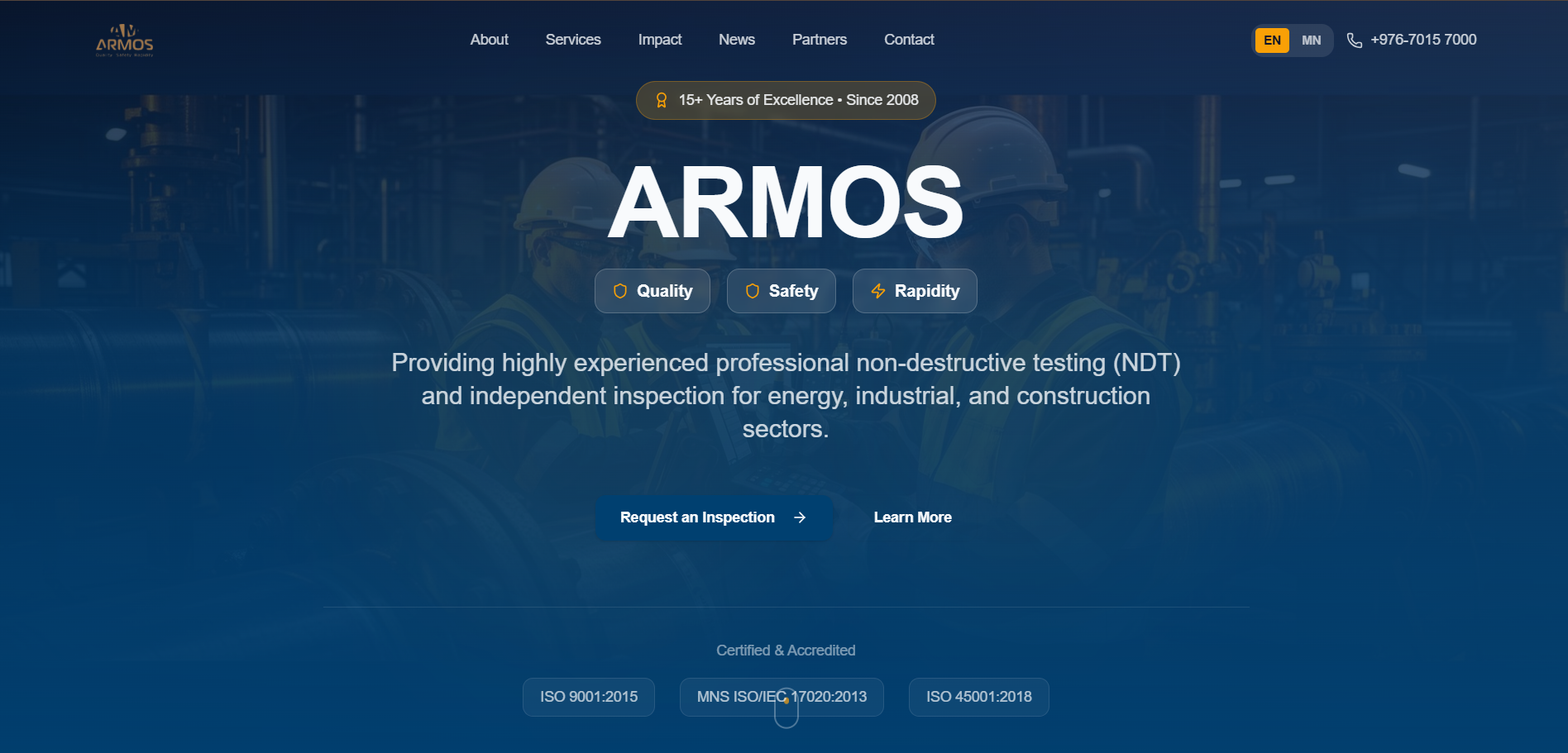 Armos.mn - Танилцуулга сайт